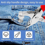 100 Sets 9.5mm Metal Snap Buttons with Plier Kit for DIY Sewing - Image 5